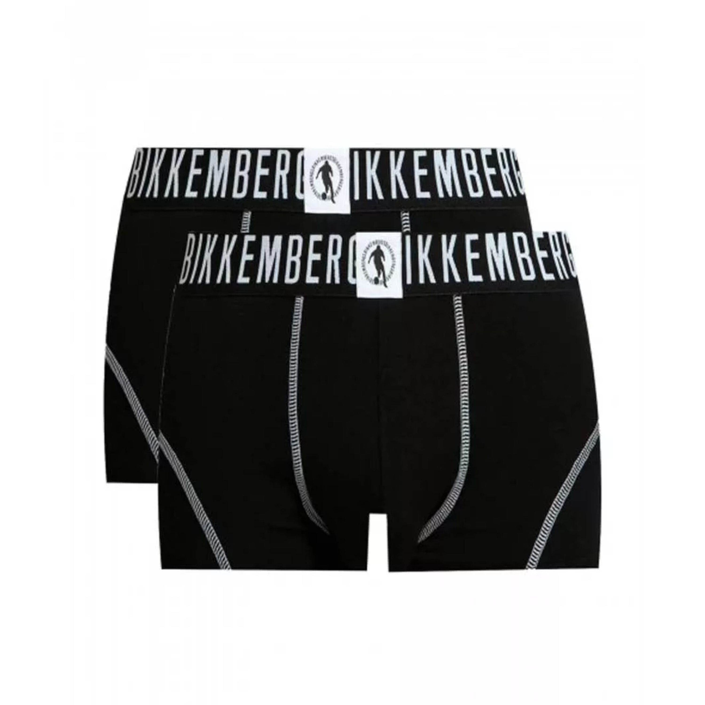Мужские трусы хипсы черные набор 2 в 1 Bikkembergs FASHION PUPINO BKK1UTR06BI фото 1