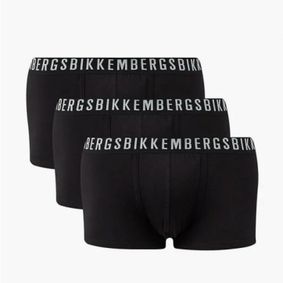 Фото Мужские трусы хипсы черные набор 3 в 1 Bikkembergs CLASSIC BKK1UTR02TR