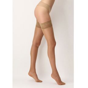 Фото Женские чулки бежево-коричневые OROBLU Soiree, 15 ден Pure Beauty VOBC01007