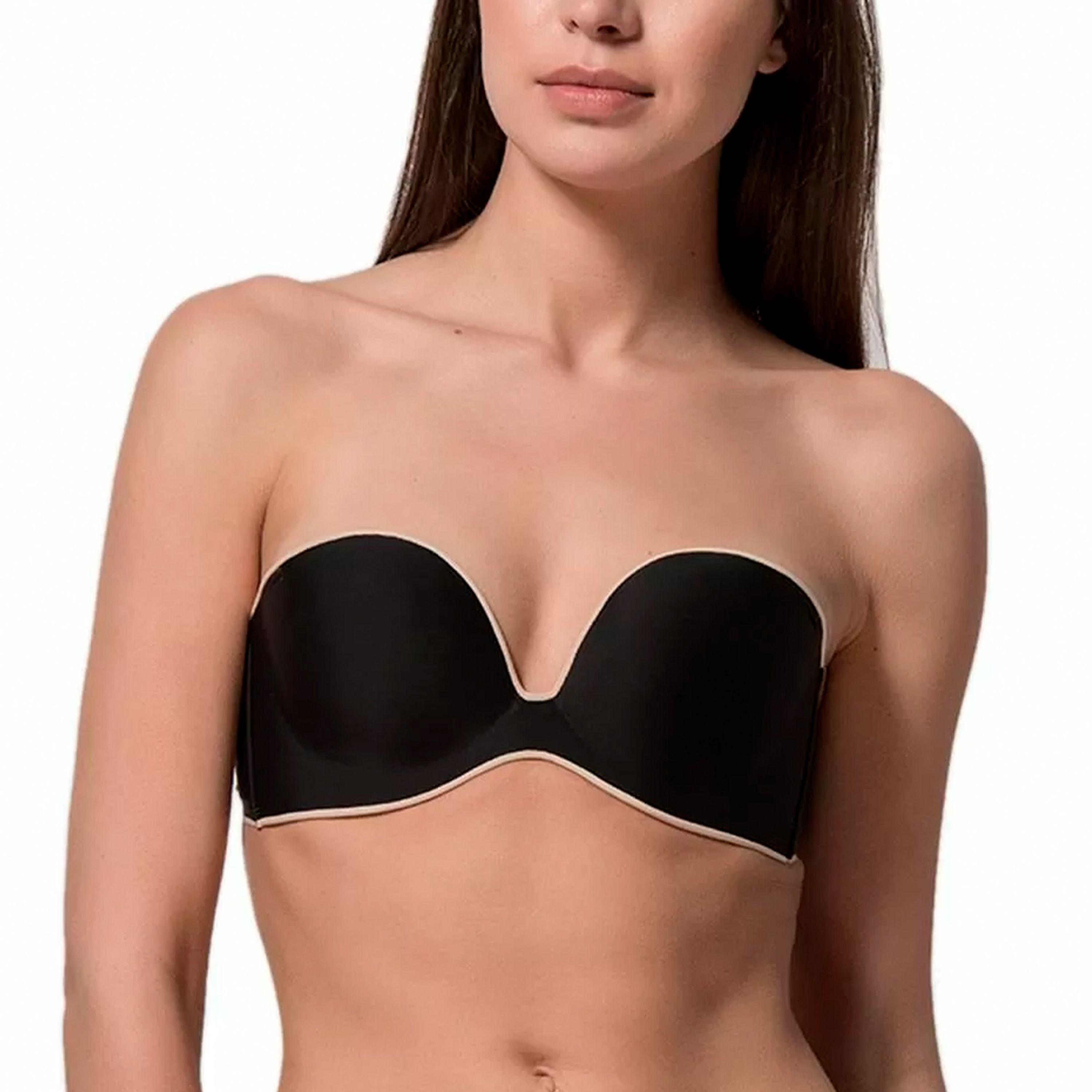 Женский бюстгальтер без бретелей черный LUNA SPLENDIDA Miracle One 1810 фото 1