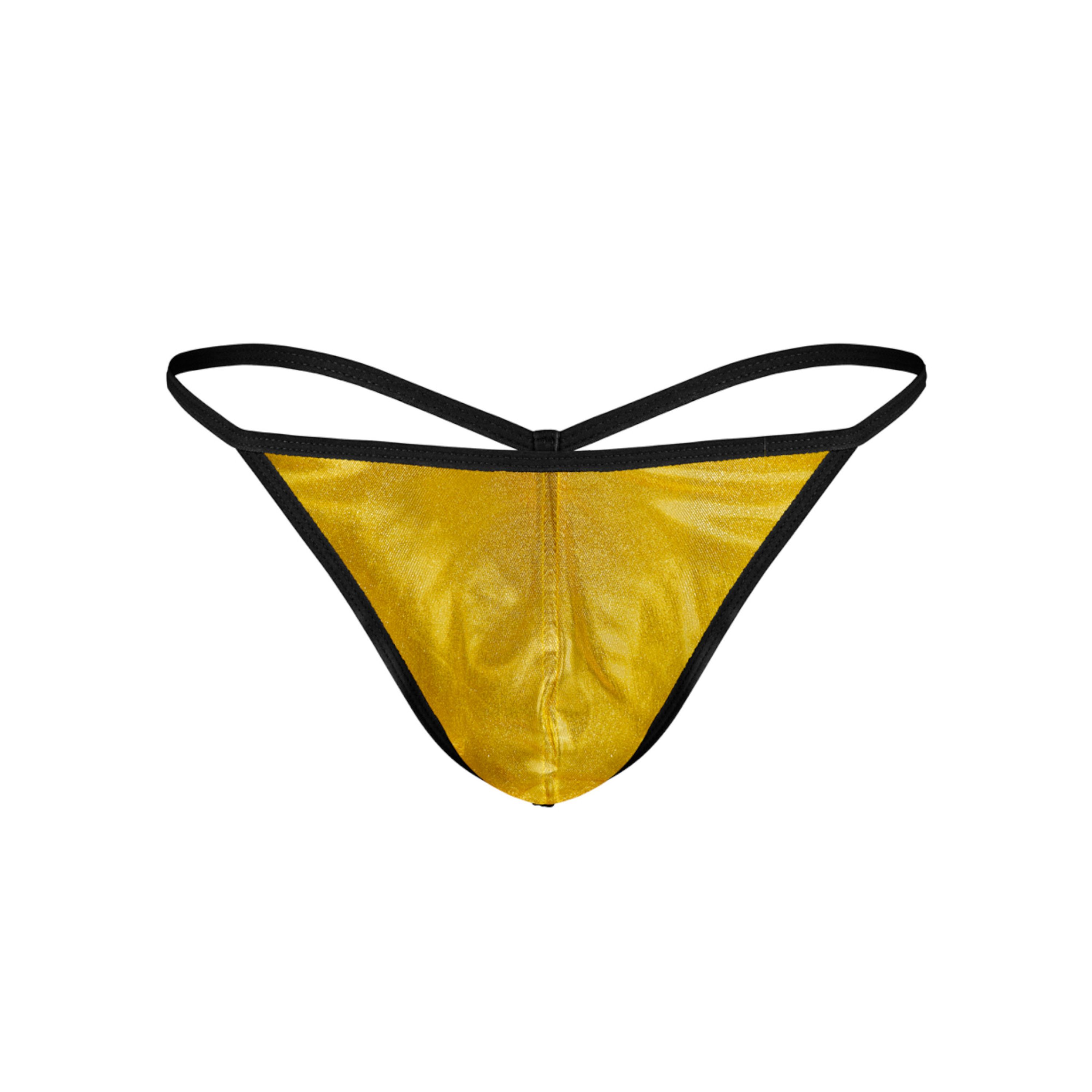 Мужские трусы стринги золотистые DARKZONE DZN6698 фото 1