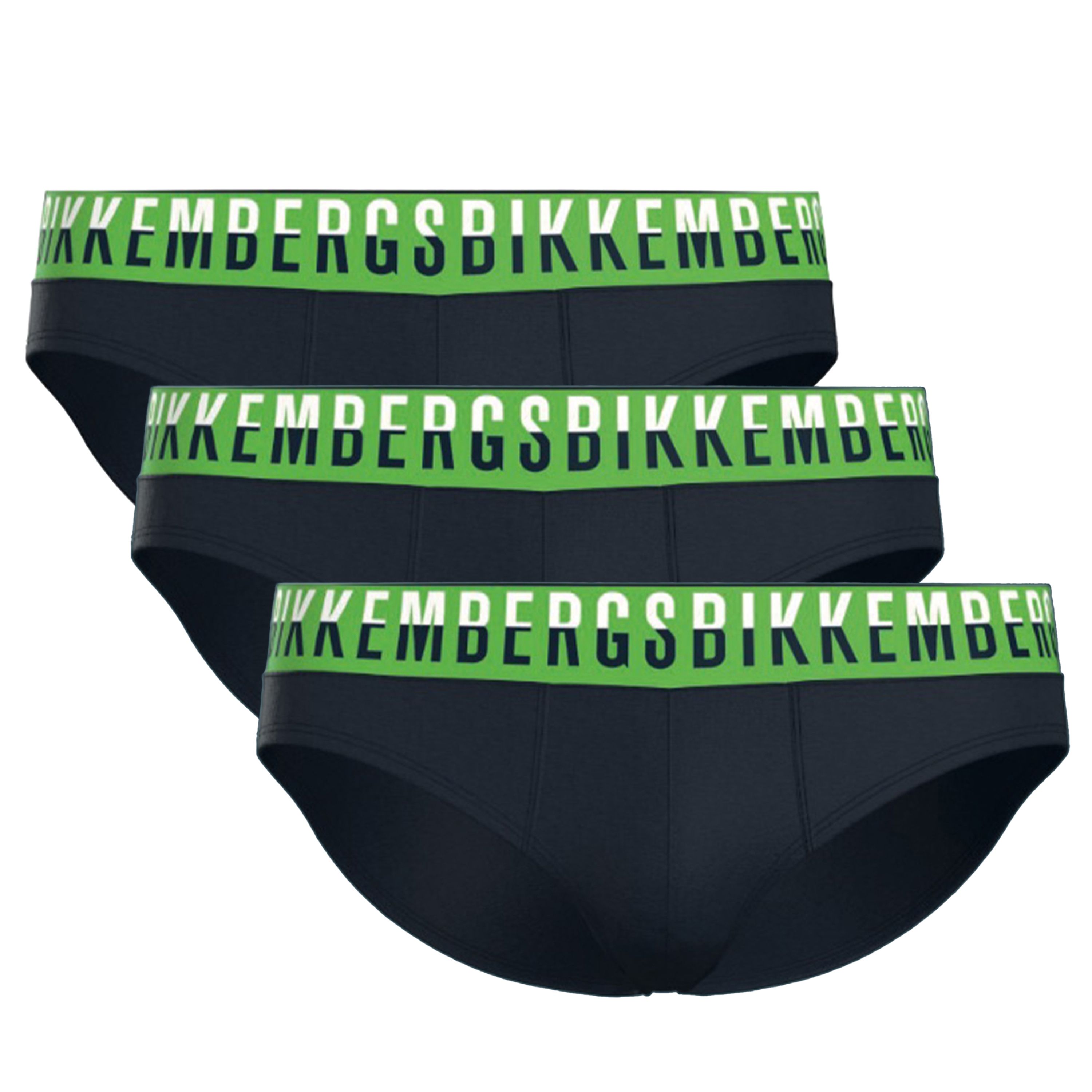 Мужские трусы брифы темно-синие набор 3в1 Bikkembergs BICOLOR BKK52USP27TR фото 1