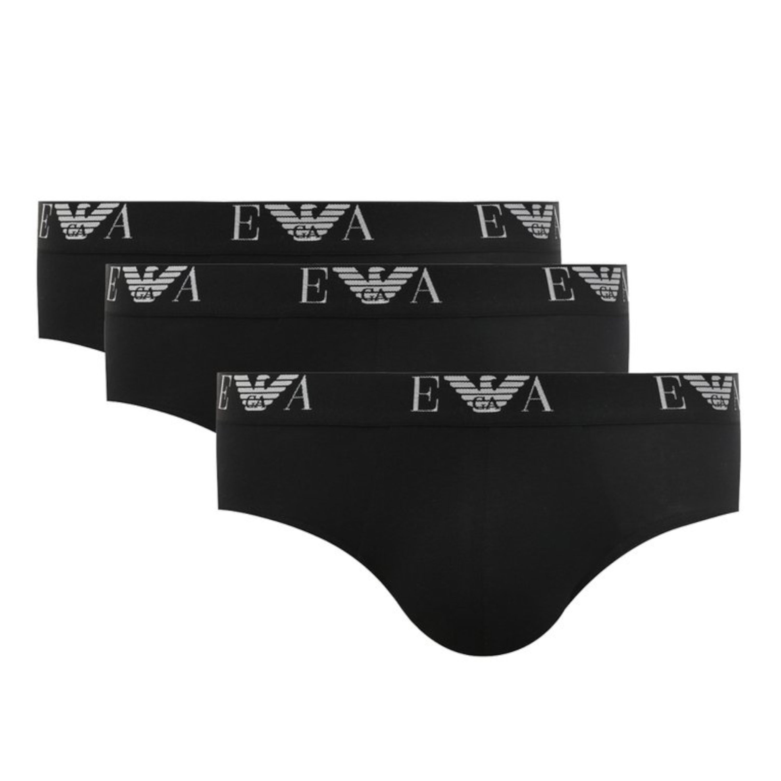 Мужские трусы брифы набор из 3 штук (черный) Emporio Armani 111734_CC715 21320 фото 1