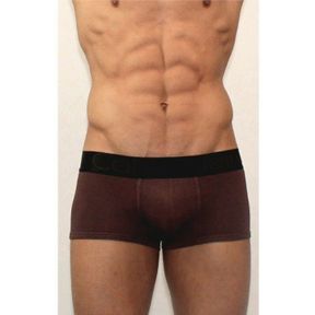 Фото Мужские трусы боксеры коричневые с черной резинкой Calvin Klein Steel Black Waistband Brown 0-1CK00066-KP