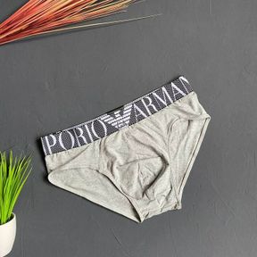 Фото Мужские трусы слипы серые Emporio Armani 
