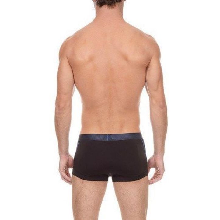 Мужские трусы боксеры черные 2xist oblique stripes Boxer BLACK фото 2