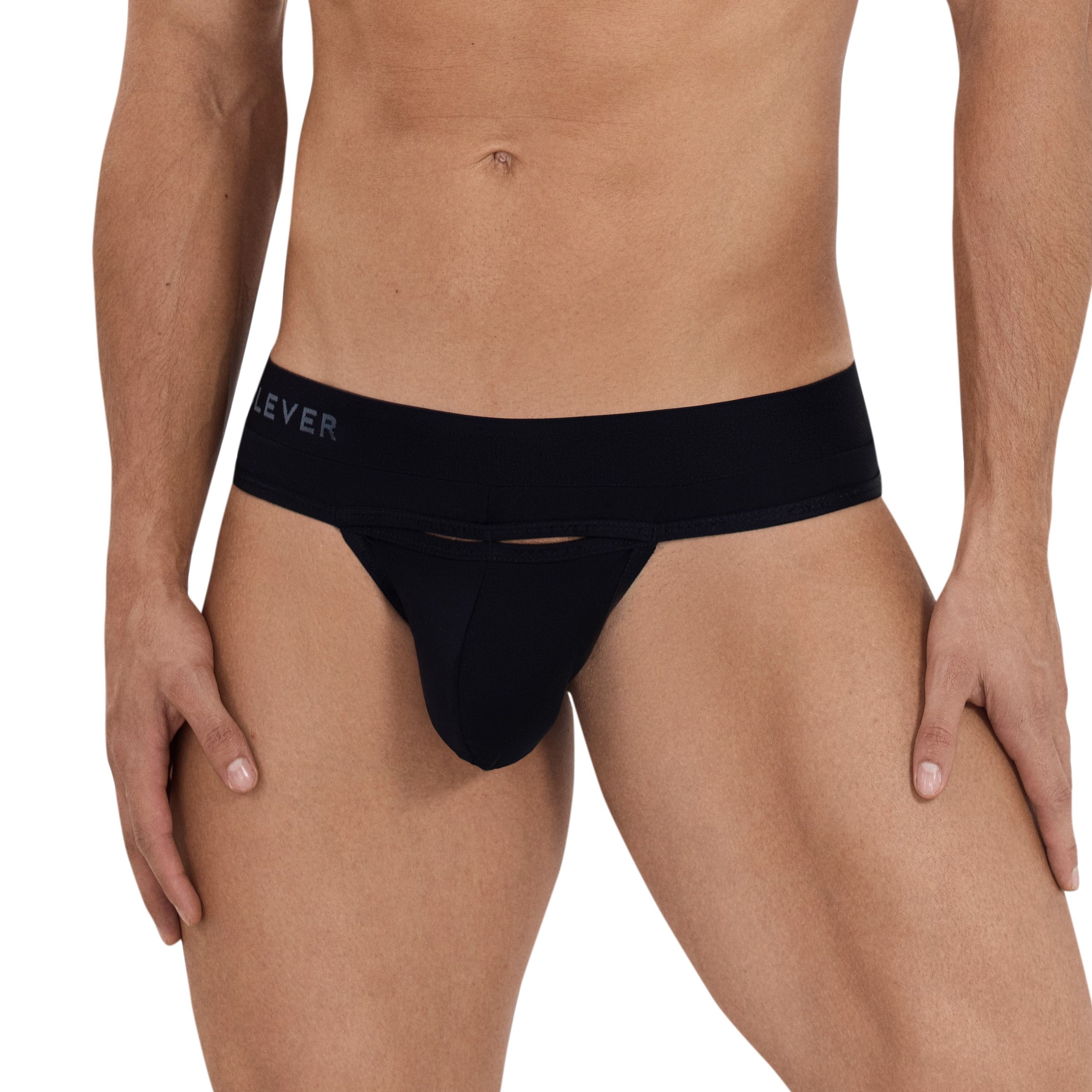 Мужские трусы стринги черные Clever Moda CELESTIAL THONG 114711 фото 1