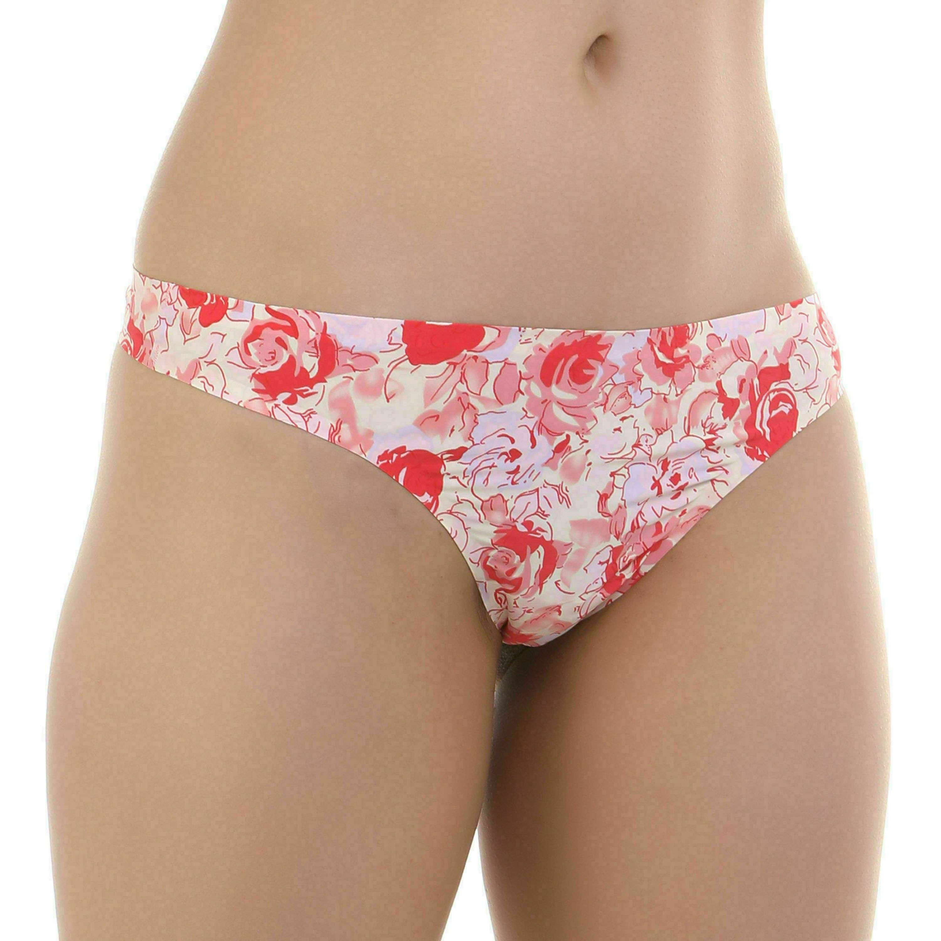 Женские трусы стринги розовые с принтом ROMEO ROSSI RR1506-5 фото 1