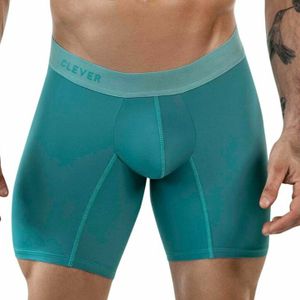 Фото Мужские трусы боксеры зеленые удлиненные Clever Moda AUDAZ LONG BOXER 186810