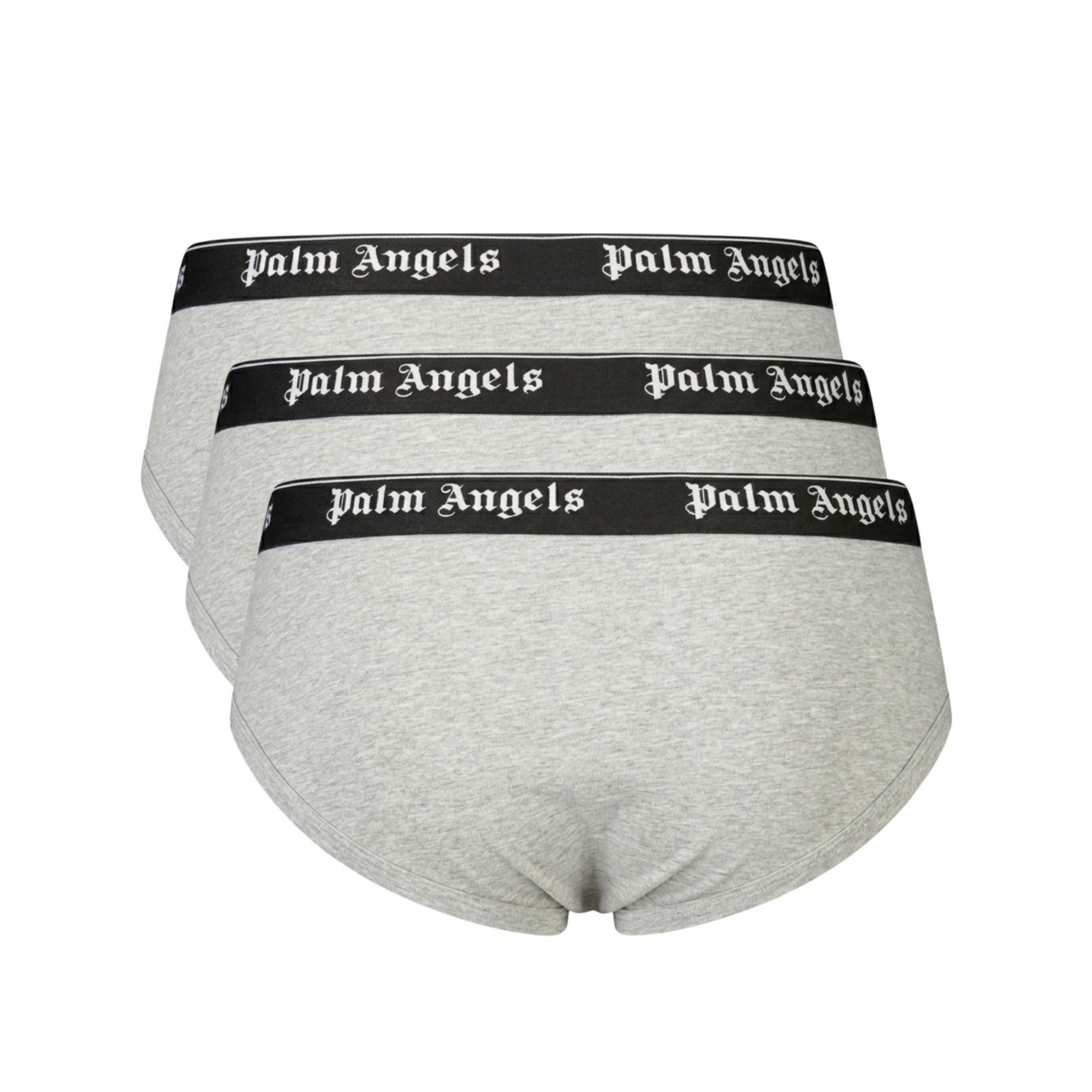 Набор мужских трусов брифов 3в1 серые PALM ANGELS PLA1UMWSP04TR фото 2