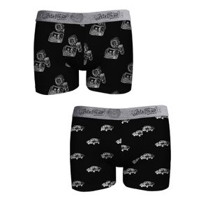 Фото Набор мужских трусов боксеров 2в1 черные JOHN FRANK JF2BEF37