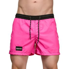 Фото Мужские шорты фуксия с черным карманом сзади Sesmik STORM COLORS PINK