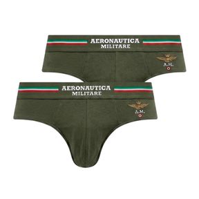 Фото Набор мужских трусов брифов 2в1 хаки AERONAUTICA MILITARE AM1USL001