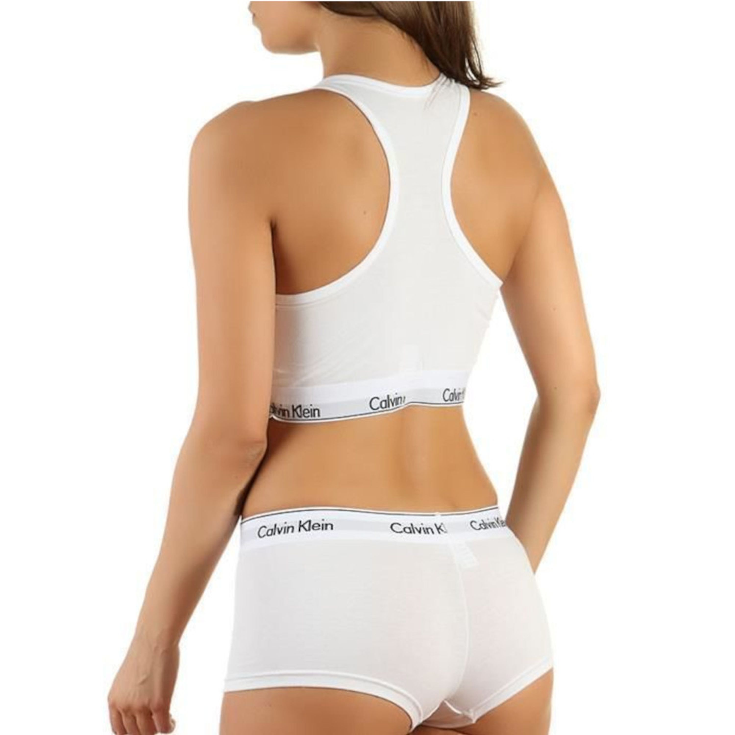 Женский комплект белый топ и боксеры Calvin Klein Women White фото 2