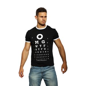 Фото Мужская футболка черная с принтом Scandaloso OMG 010205m-EP Фото Мужская футболка черная с принтом Scandaloso OMG 010205m-EP