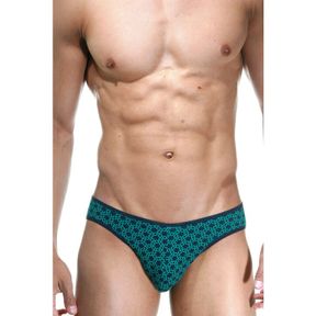 Фото Мужские трусы слипы зеленые с принтом DARKZONE DZN6522