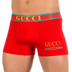 Фото Мужские трусы боксеры красные Gucci Hip Boxer GG