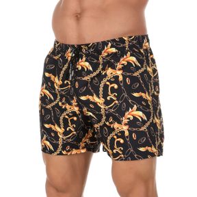 Фото Мужские шорты для плавания черные с принтом DOREANSE 3813 Golden Age