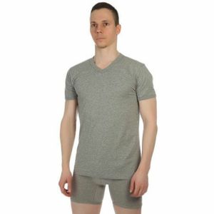 Фото Футболка мужская с V- вырезом серая QianBA  grey 