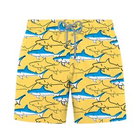 Фото Мужские шорты пляжные желтые с принтом JOHN FRANK JFSSSWL90-MAKO