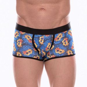 Фото Мужские трусы боксеры синие с принтом Don Moris DM072206