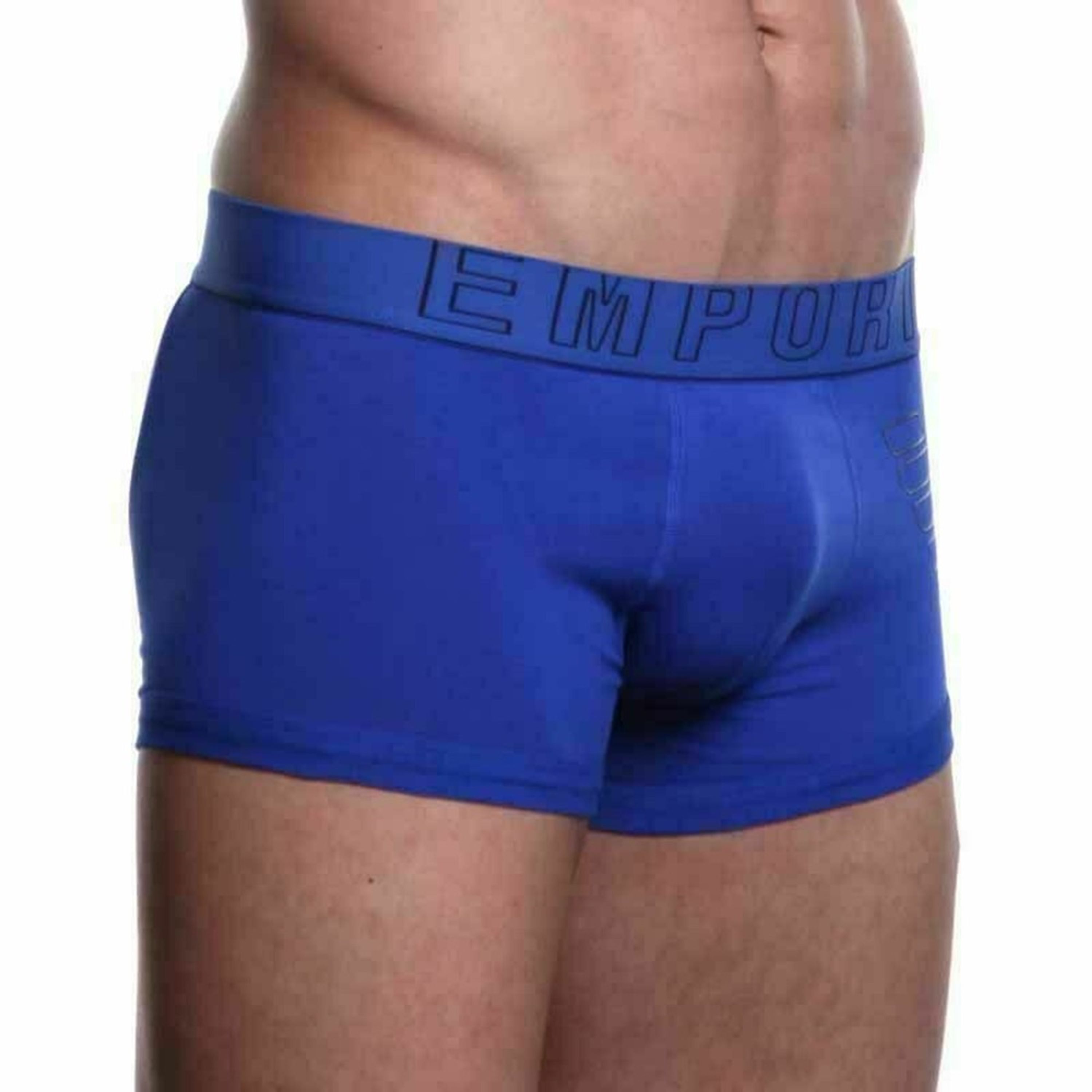 Мужские трусы боксеры синие Emporio Armani Eagle Blue Boxer фото 3