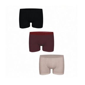Фото Набор мужских трусов боксеров 3в1 ( черные, бордовые, бежевые) JOHN FRANK JF3BMODNA07