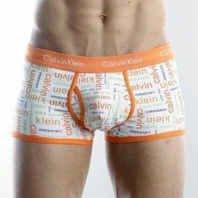 Фото  Мужские трусы боксеры Calvin Klein 365  Small Orange Letters