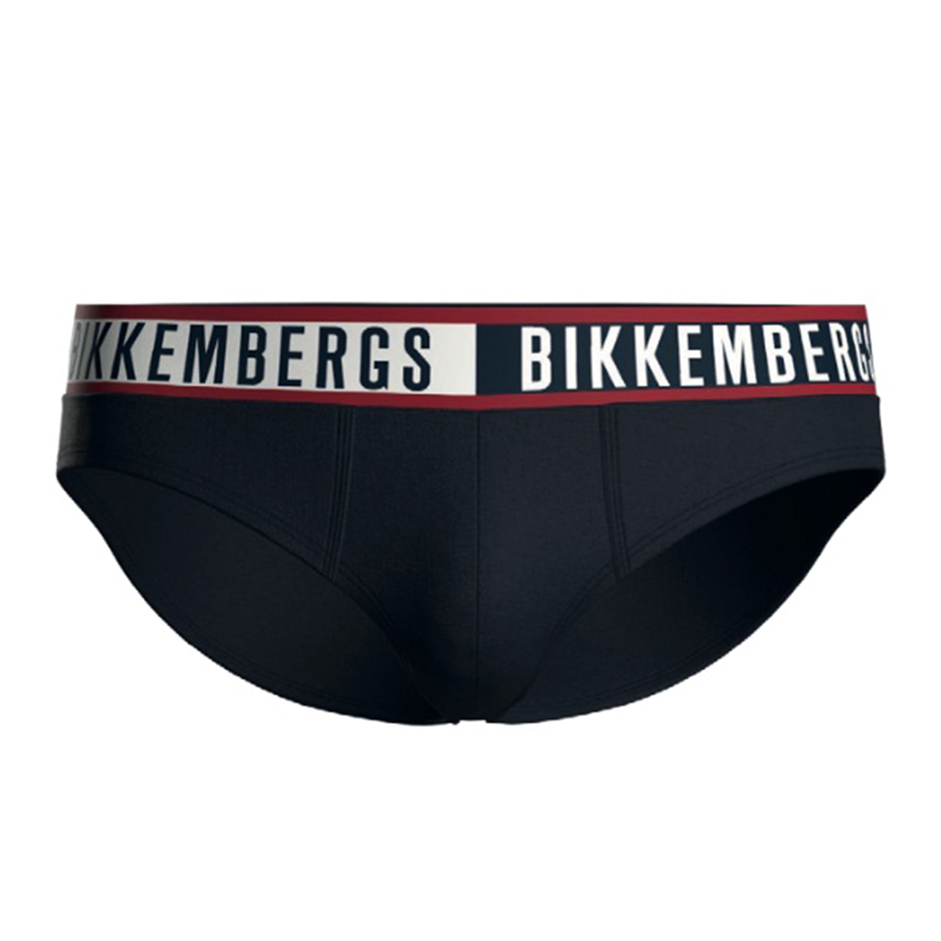 Мужские трусы брифы темно-синие набор 3в1 Bikkembergs TWICE BKK52USP29TR фото 3