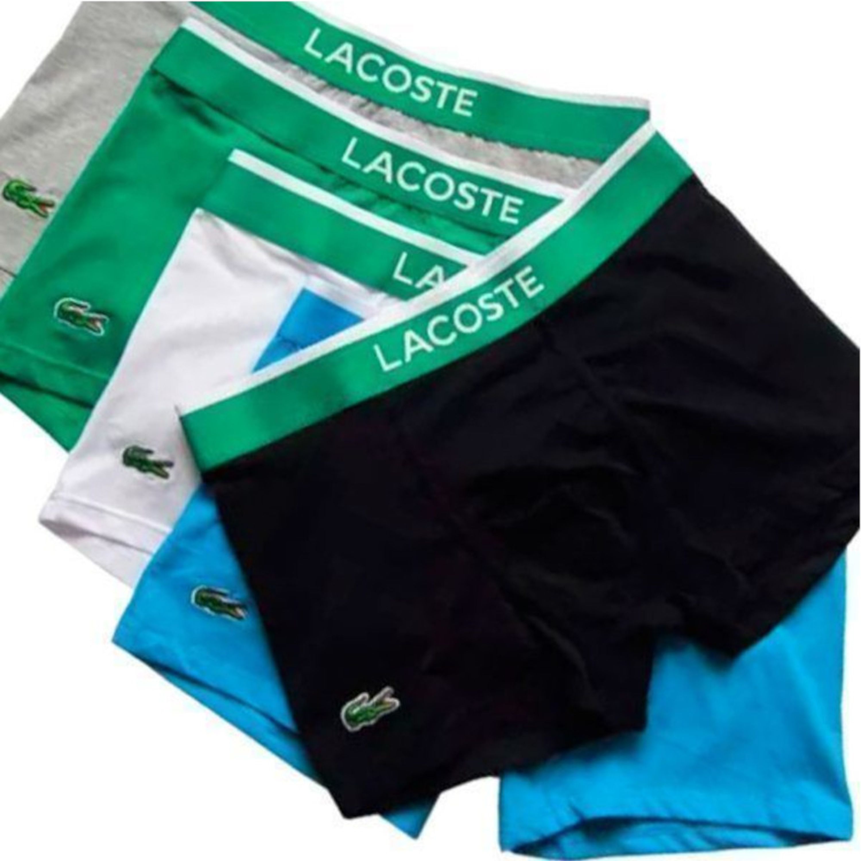 Мужские трусы боксеры  темно-серые Lacoste Underwear фото 2