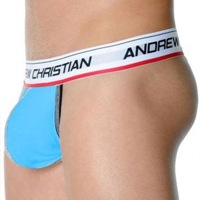 Фото  Мужские трусы стринги Andrew Christian Freestyle String Flexsoft Y-Back Aqua  AC35