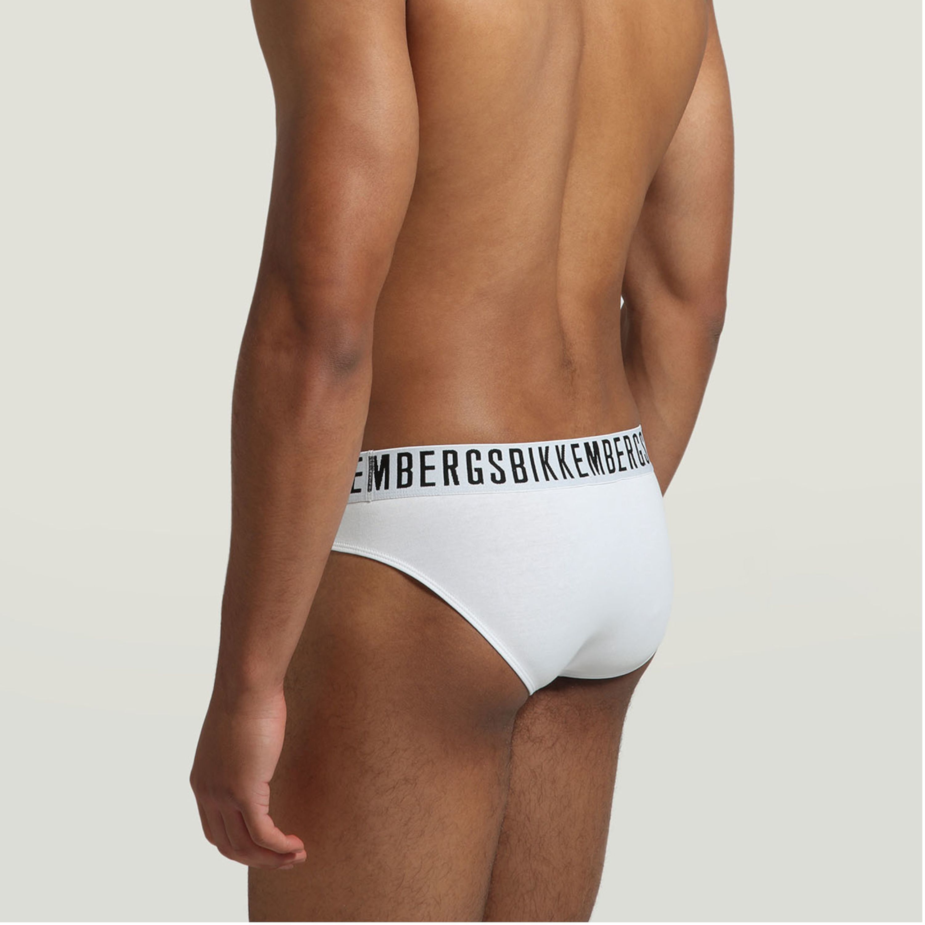 Мужские трусы брифы белые набор 2 в 1 Bikkembergs FASHION PUPINO BKK1USP06BI фото 3
