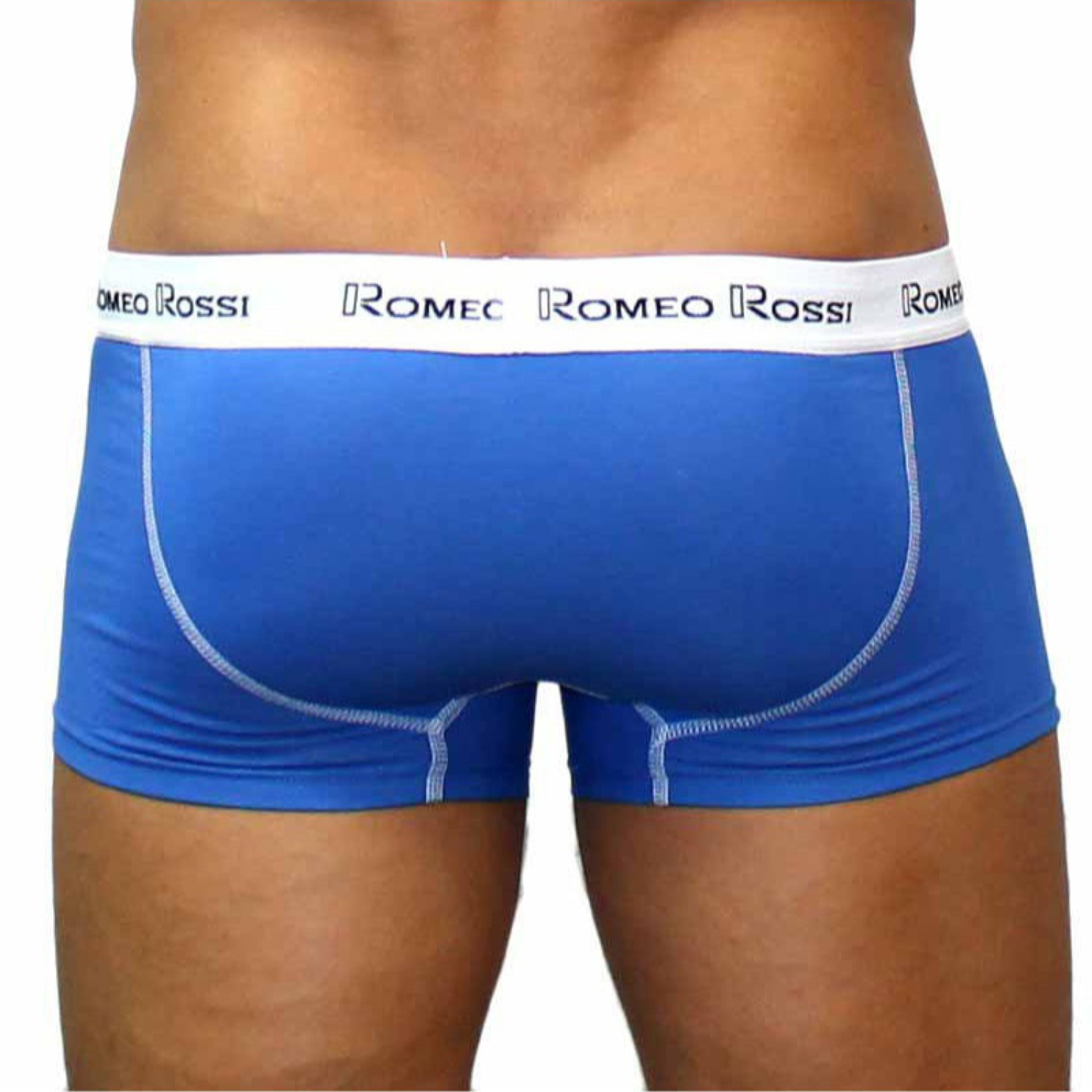 Мужские трусы боксеры голубые Romeo Rossi Boxer Brief RR365-6 фото 4
