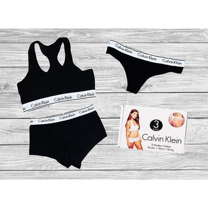 Calvin klein 3 pack bustier short deals string