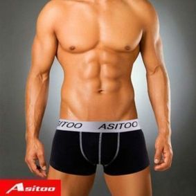 Фото Мужские трусы боксеры черные Asitoo Cotton Black Boxer AST0028