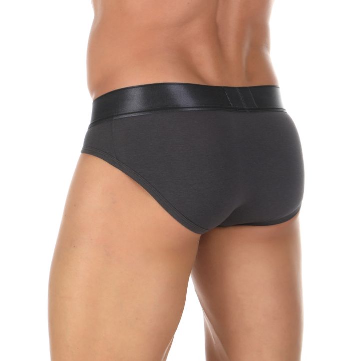 Мужские трусы брифы темно-серые Aussiebum фото 2