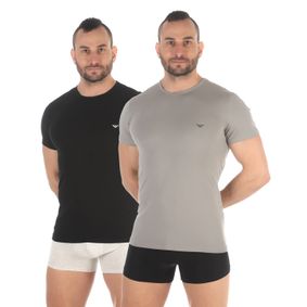 Фото Набор мужских футболок 2в1 (черный, серый) Emporio Armani 111267_CC717 03320