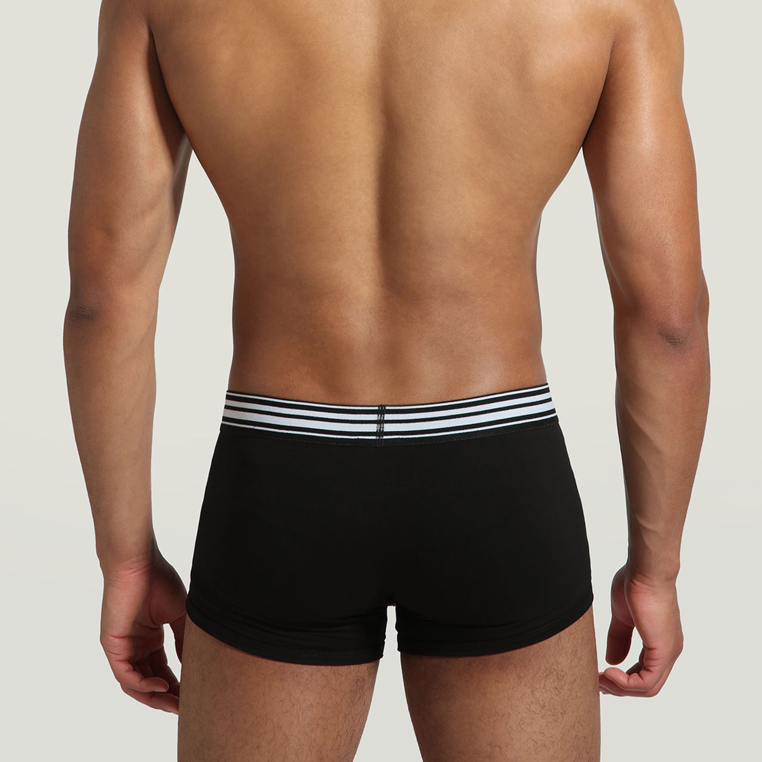 Мужские трусы хипсы набор 2 в 1 черные с черной резинкой Bikkembergs BKK1UTR07BI1111 фото 2