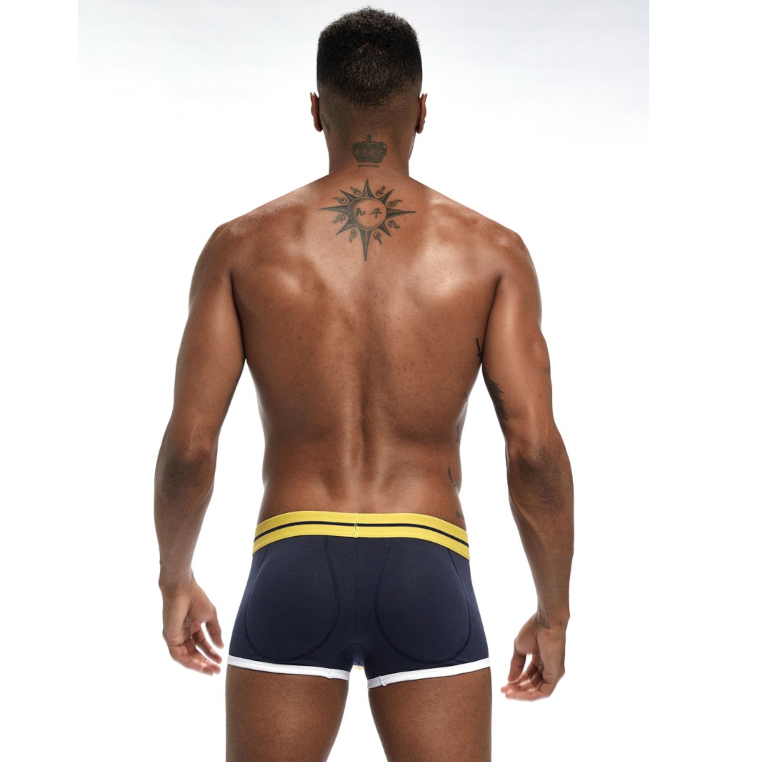 Мужские трусы боксеры темно-синие с push up JOCKMAIL JM6038-16 фото 4