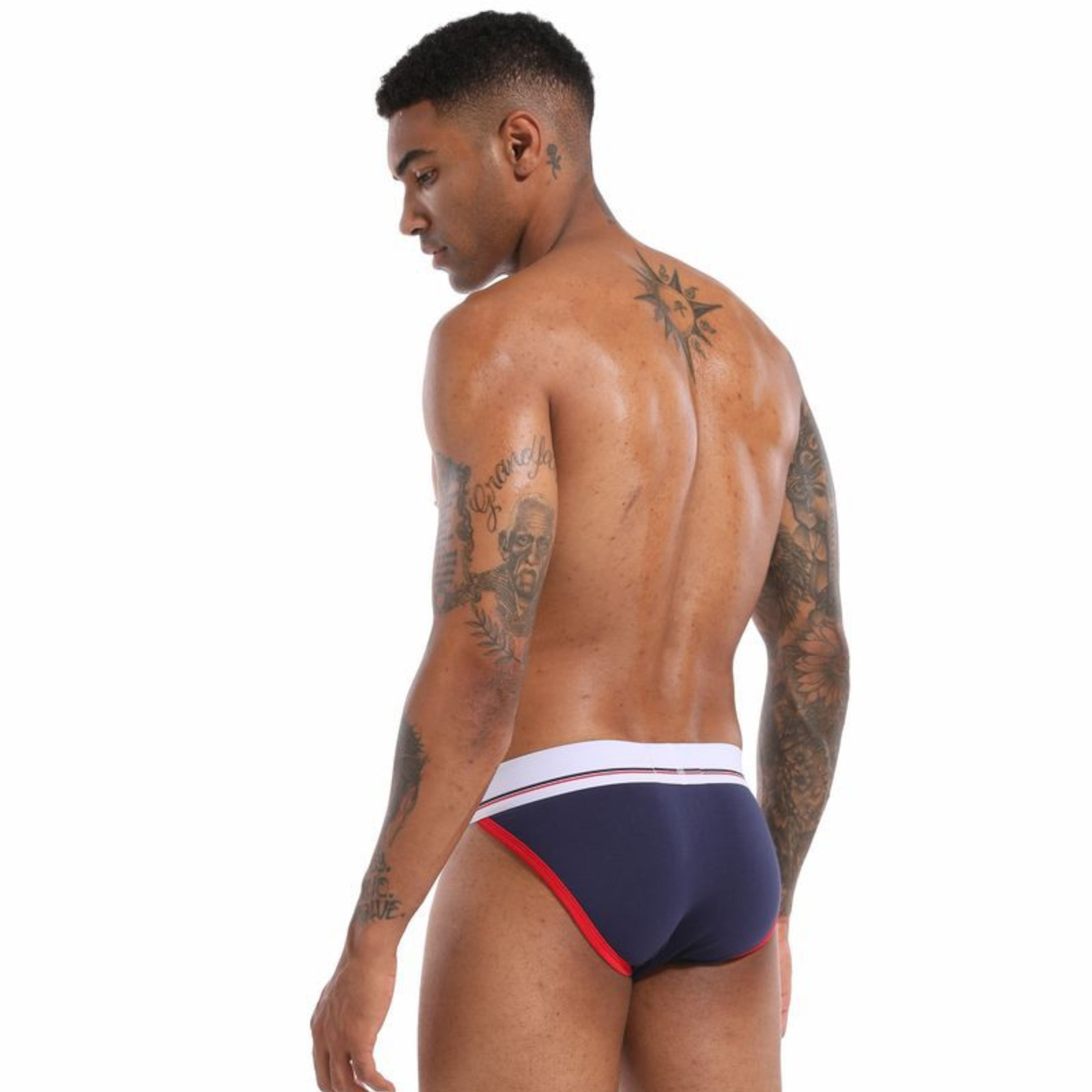 Мужские трусы танга темно-синие Addicted AD3014-16 фото 3