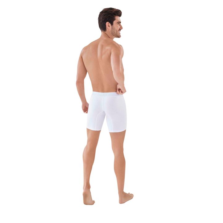 Мужские трусы боксеры белые удлиненные Clever CARIBBEAN LONG BOXER 088601 фото 3