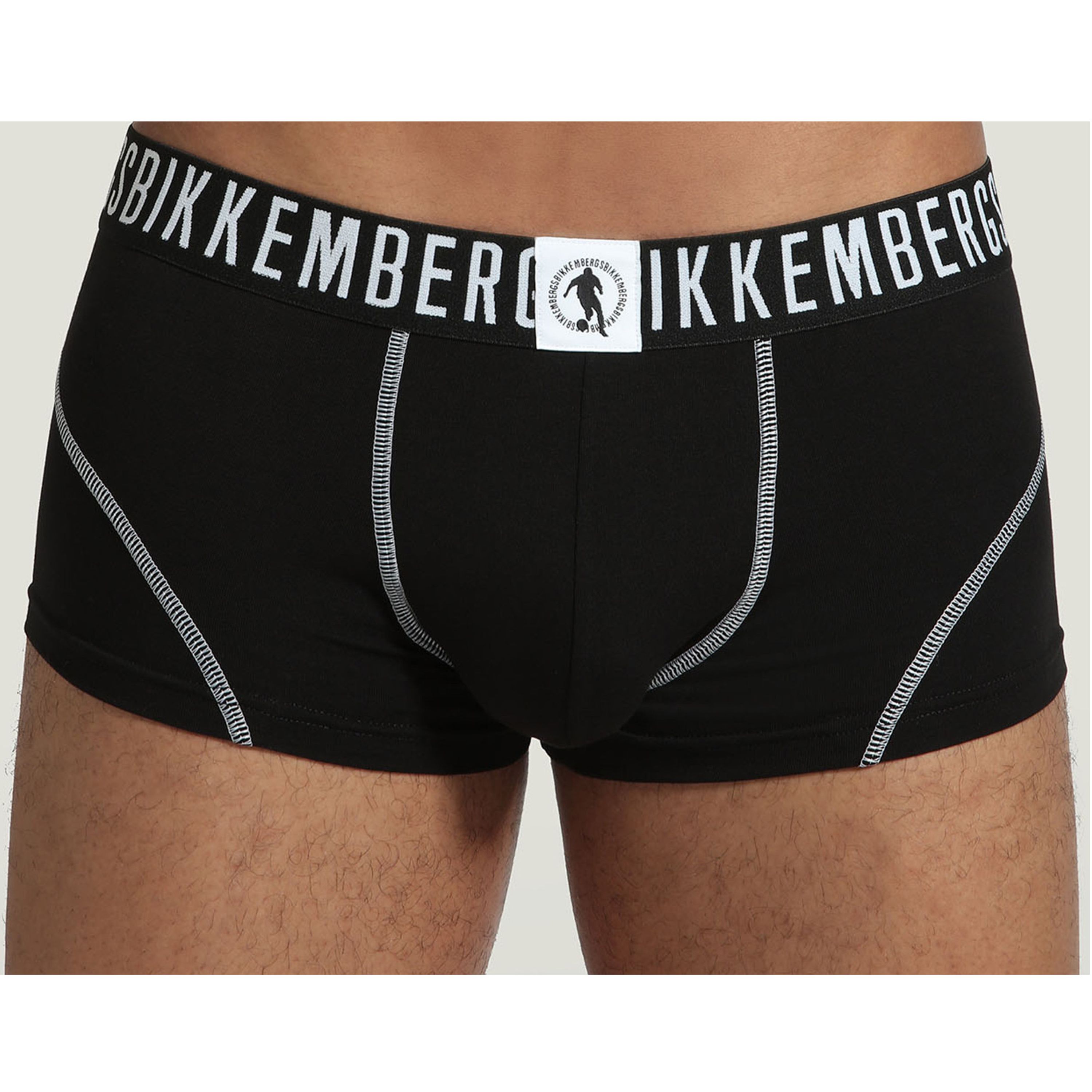 Мужские трусы хипсы черные набор 2 в 1 Bikkembergs FASHION PUPINO BKK1UTR06BI фото 4