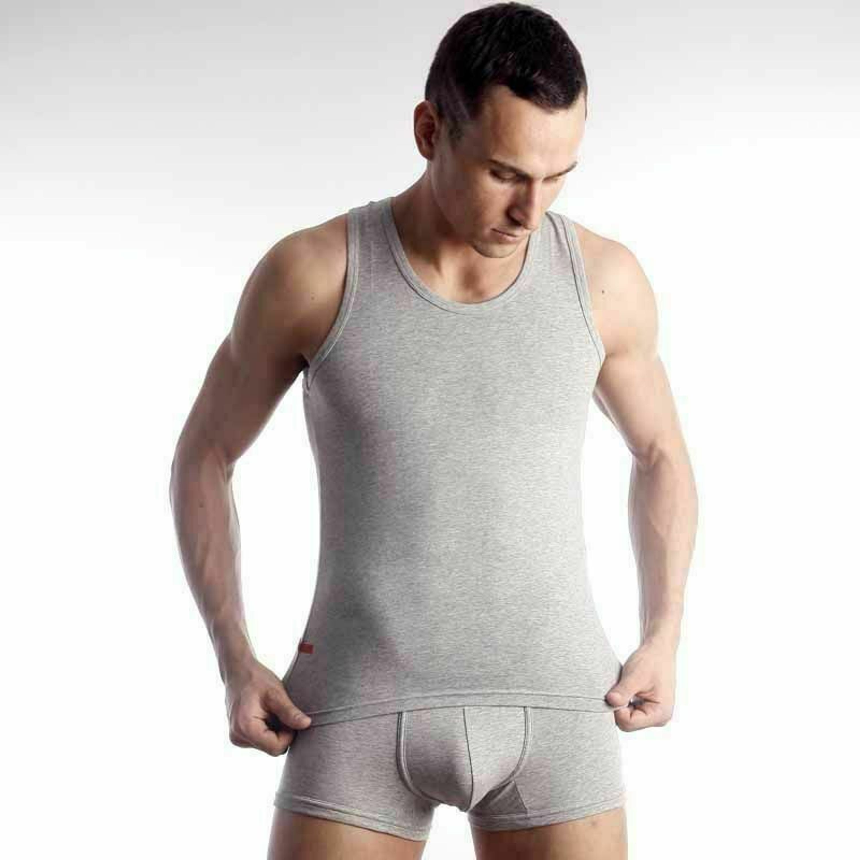 Мужская майка серая Calvin Klein Grey Tank top фото 2