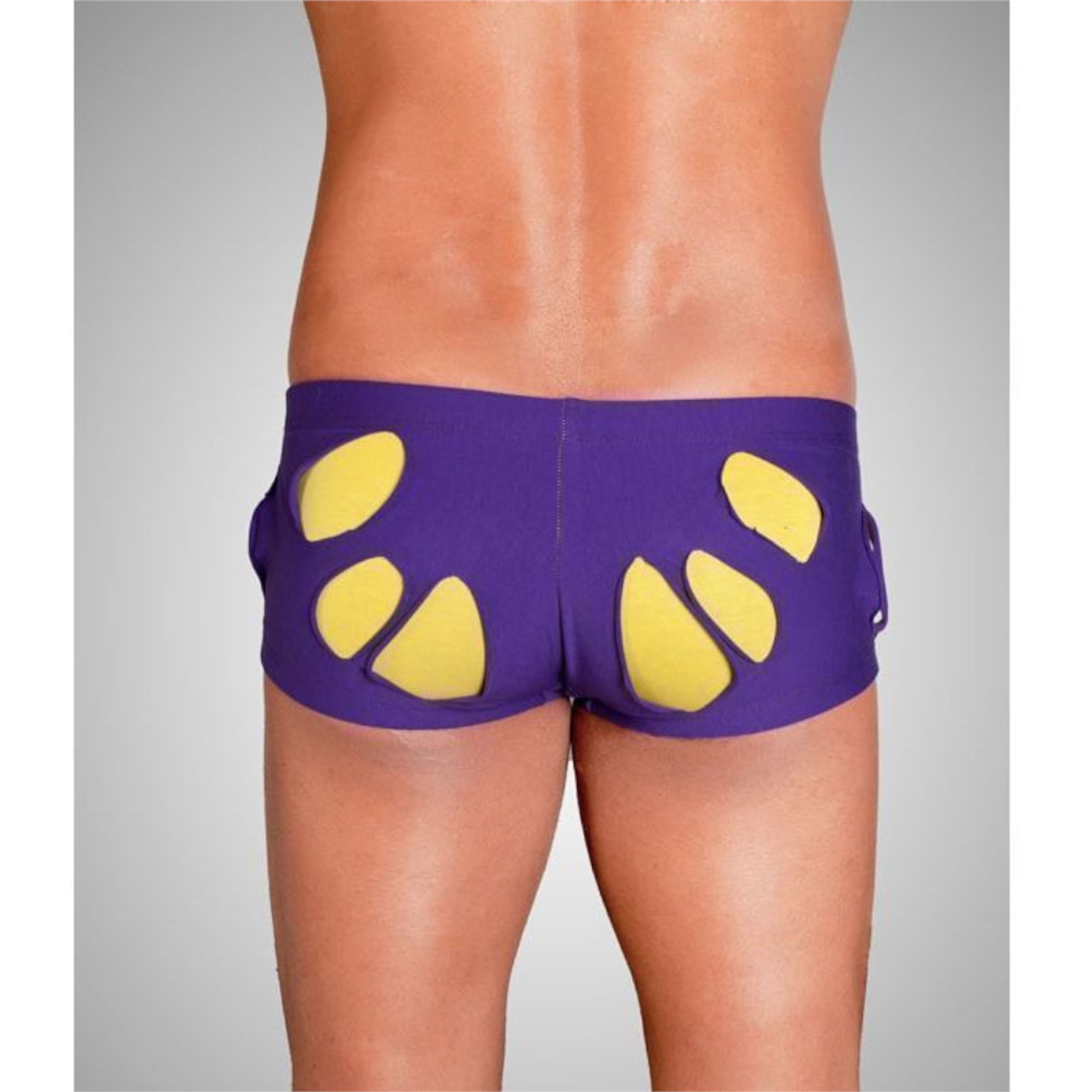 Мужские трусы хипсы фиолетовые с желтыми вставками Wild Milk Wonderland Hip Boxer Purple фото 3