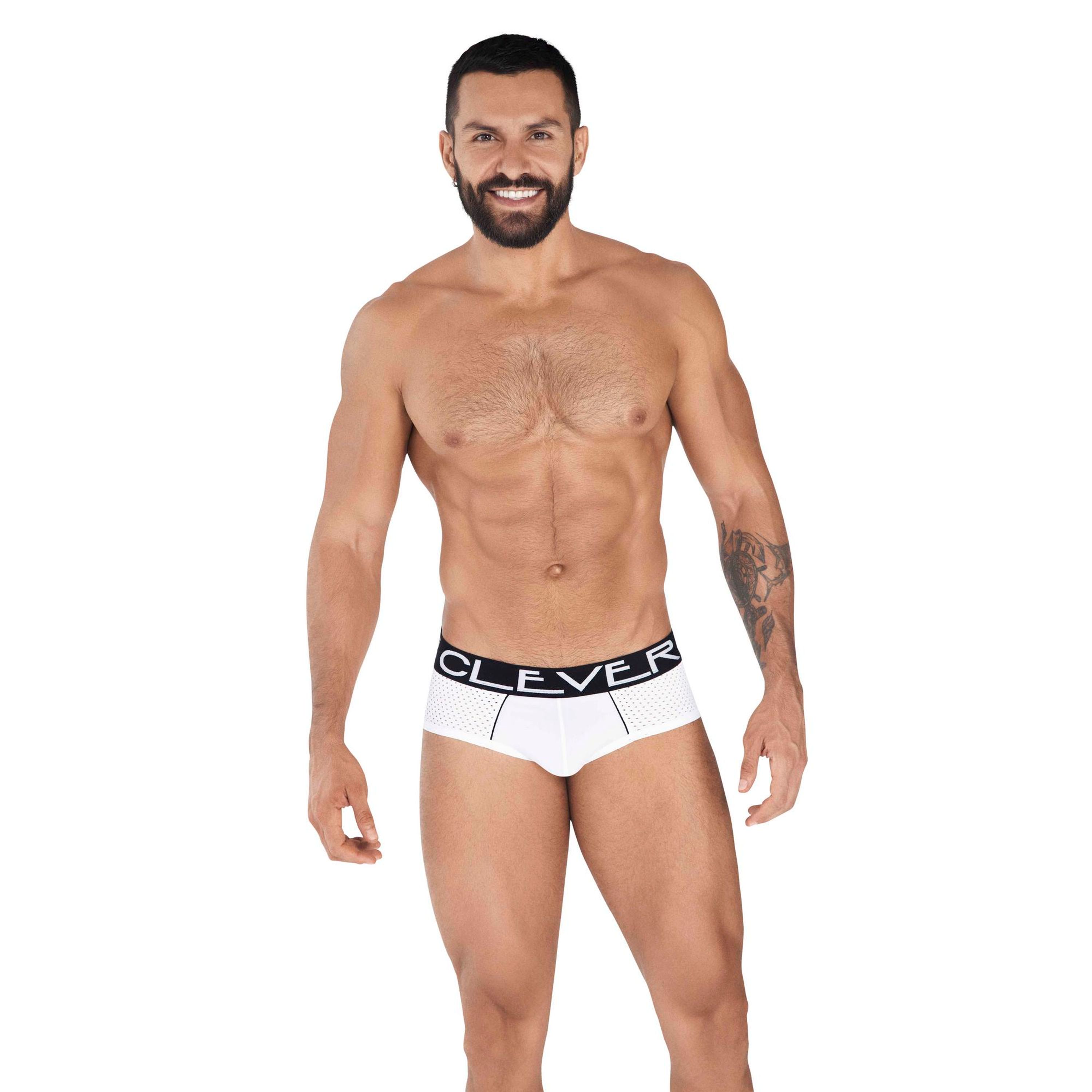 Мужские трусы брифы белые Clever STRATEGY PIPING BRIEF 036201 фото 1