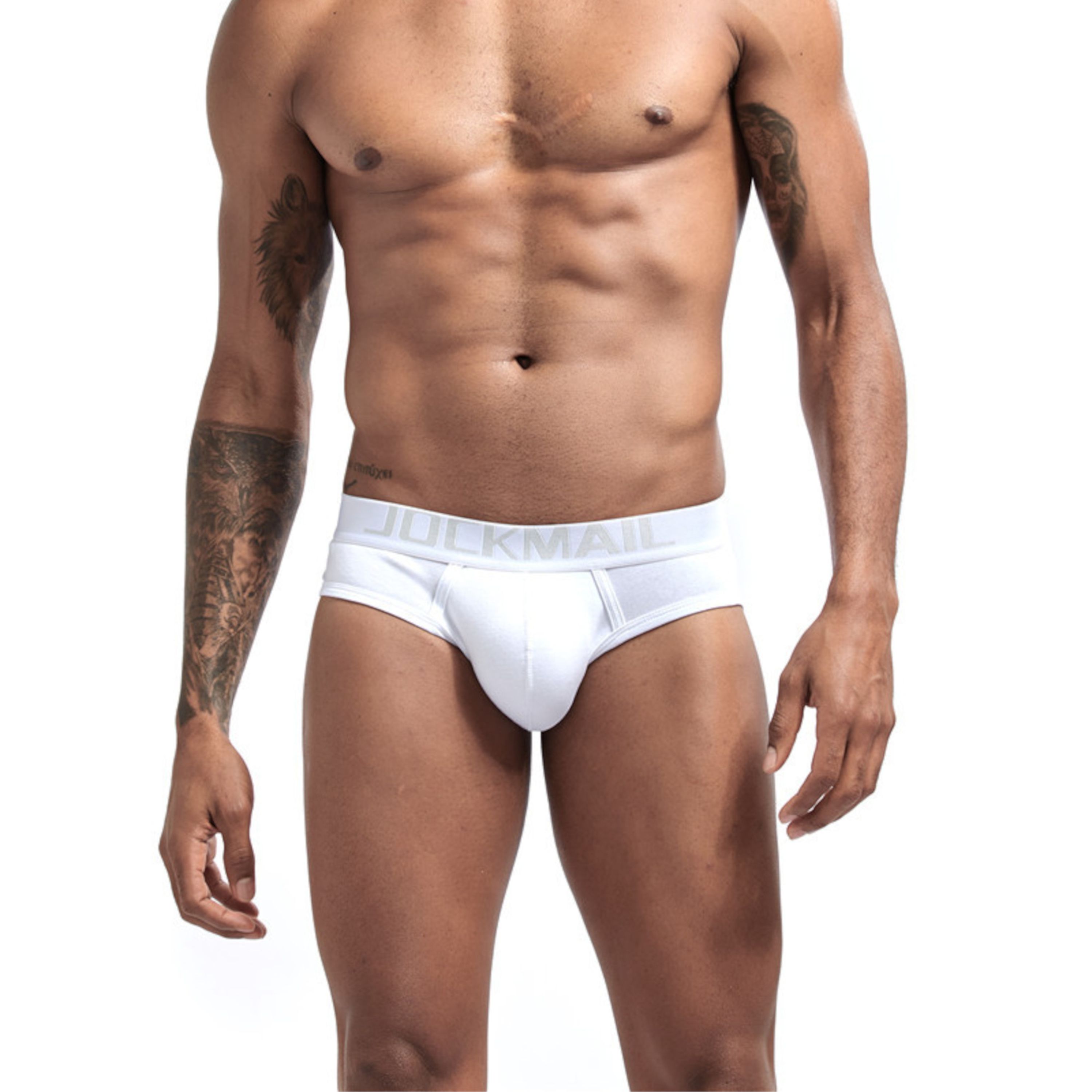 Мужские трусы брифы белые JOCKMAIL JM2031-1 фото 2