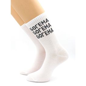 Фото Носки с надписью "Богема" белые Hobby Line