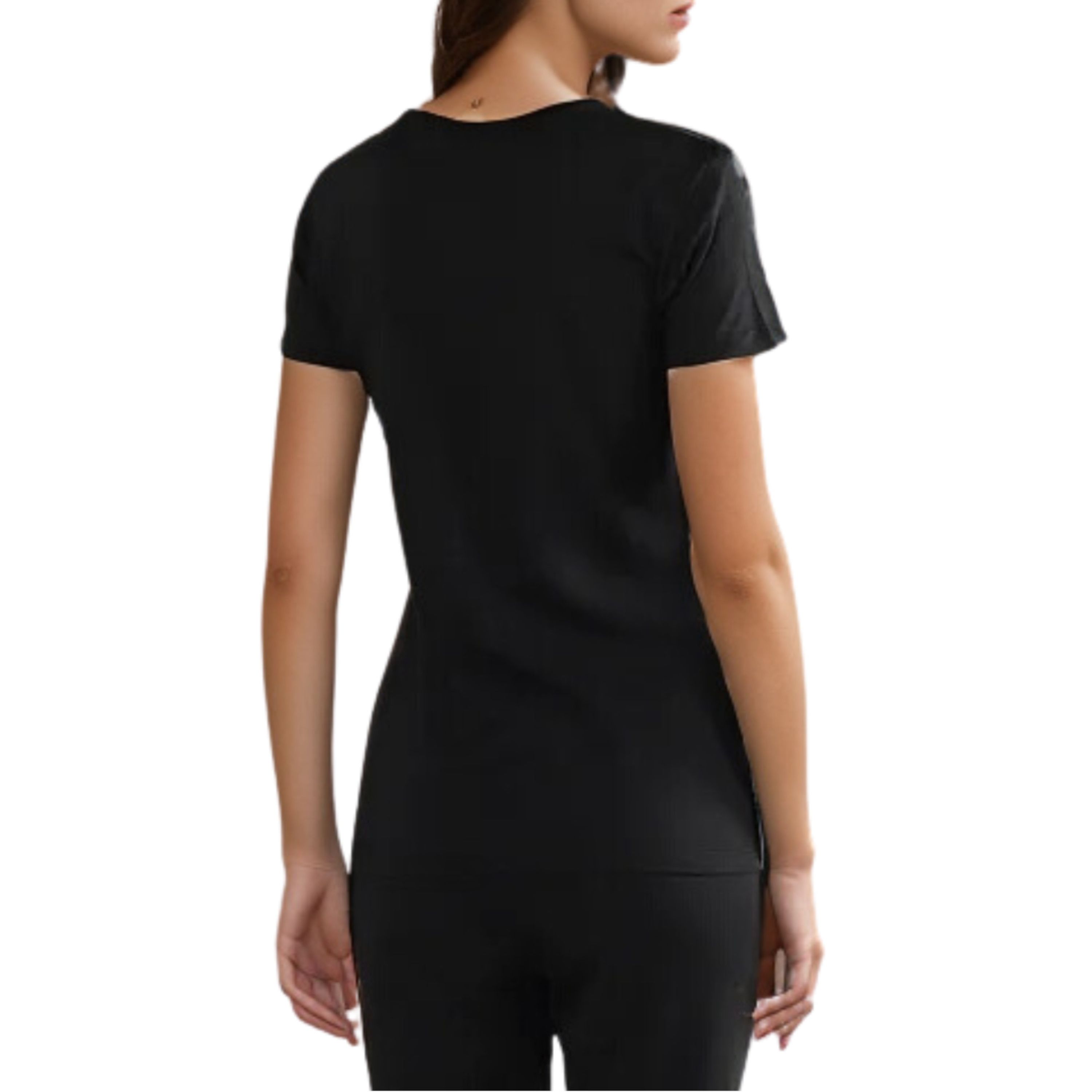 Женская футболка черная Emporio Armani 163139_CC318 00120 фото 2