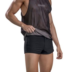Фото Мужская майка двусторонняя (черный, серый) Clever Moda FIT TANK-TOP 168011