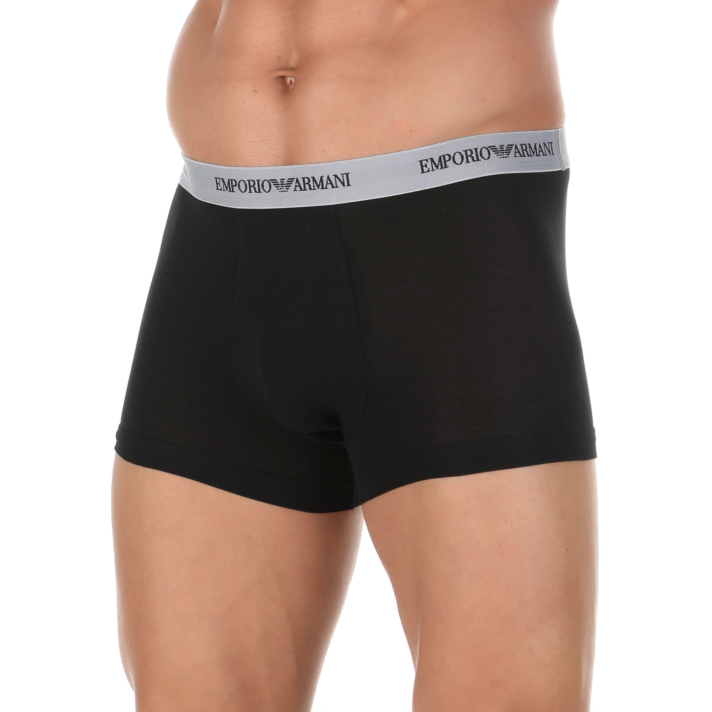 Набор мужских трусов боксеров 3в1 (белые, черные, серые) Emporio Armani 111357_CC717 02910 фото 6